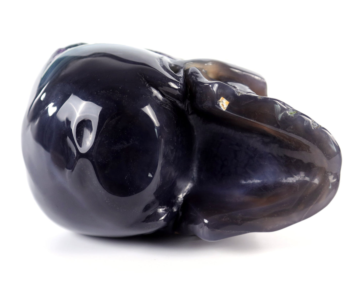 Nicedony 5.7" Amethyst Hand Carved Crystal Geode Skull Sculpture - View 11