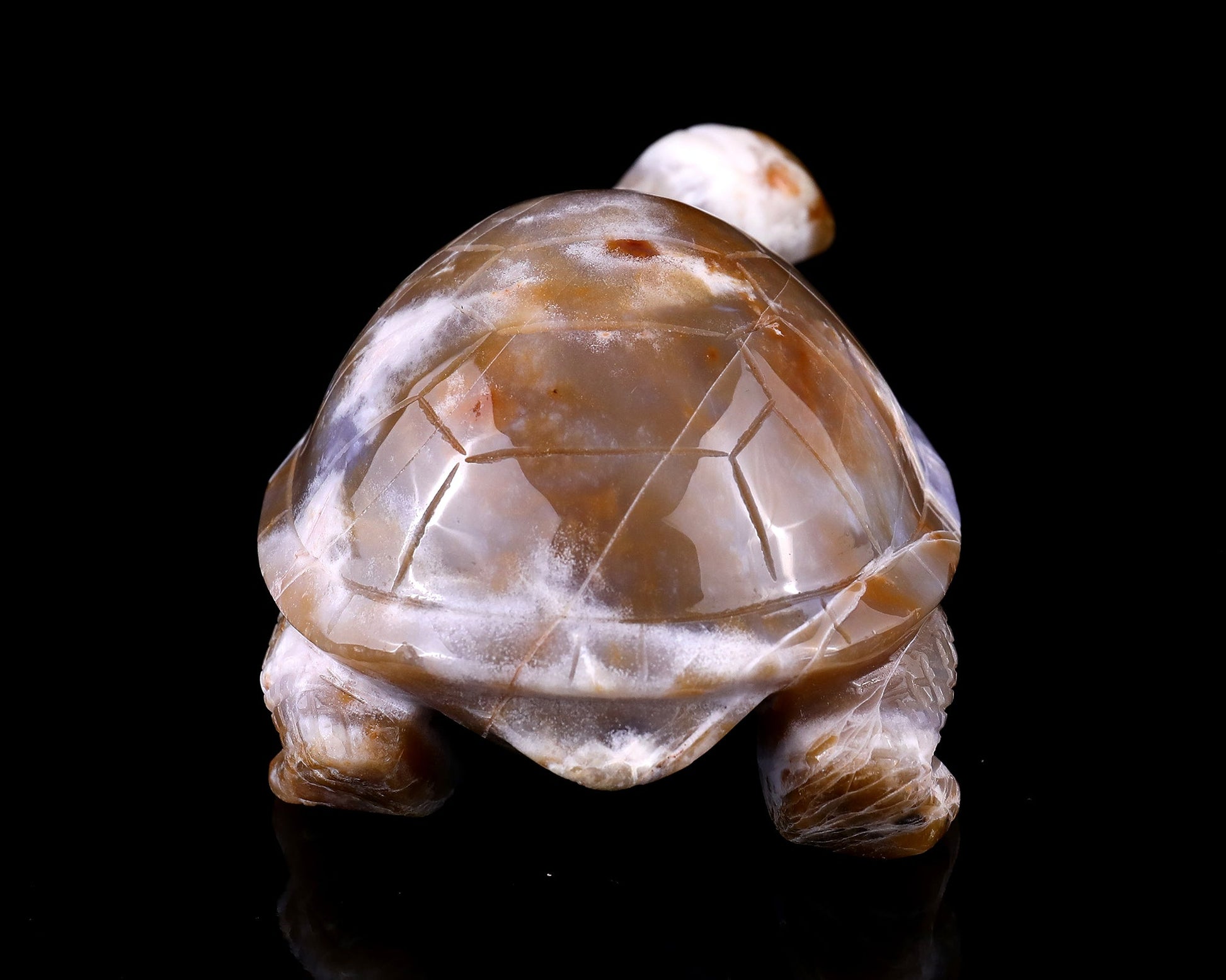 Nicedony 5.7" Blue Chalcedony Hand Carved Crystal Turtle Sculpture - View 5