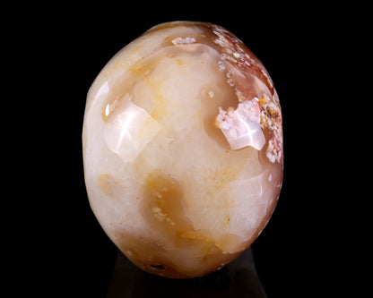 Nicedony 5.7" Sakura Agate Hand Carved Realistic Skull Sculpture - View 12
