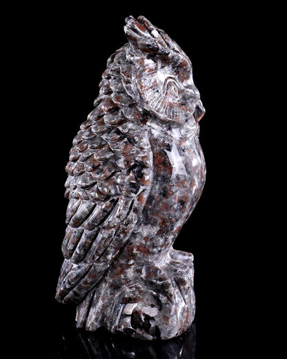 Nicedony 5.7" Yooperlite Hand Carved Crystal Owl Sculpture - View 5