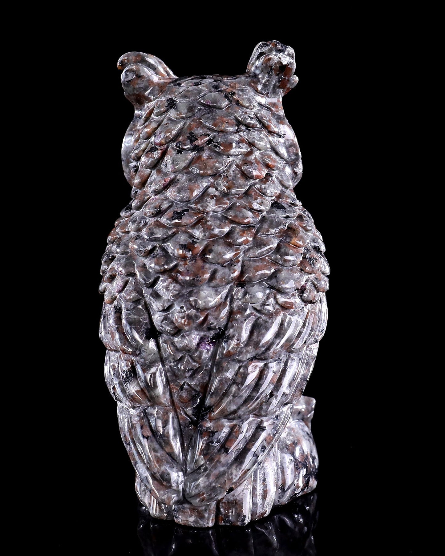 Nicedony 5.7" Yooperlite Hand Carved Crystal Owl Sculpture - View 6