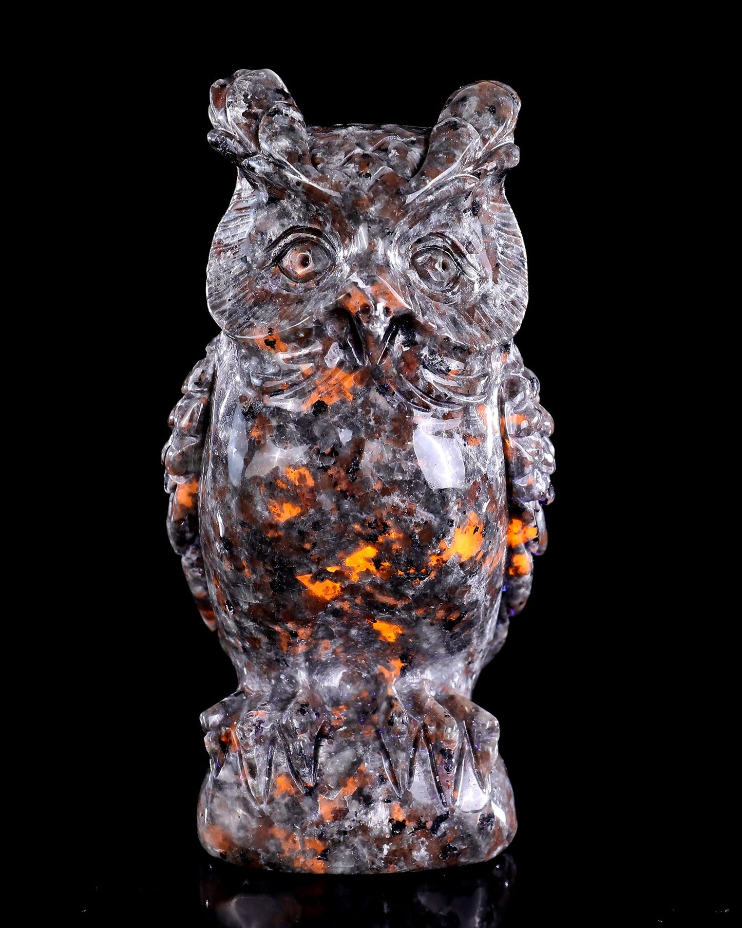 Nicedony 5.7" Yooperlite Hand Carved Crystal Owl Sculpture - View 8