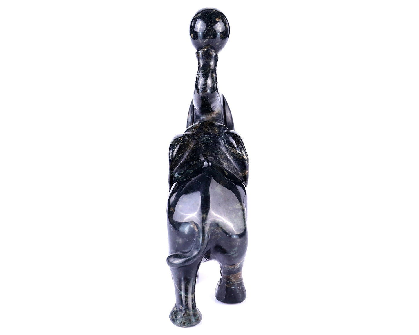 Nicedony 5.8" Jiulong Jade Hand Carved Crystal Elephant Sculpture - View 5