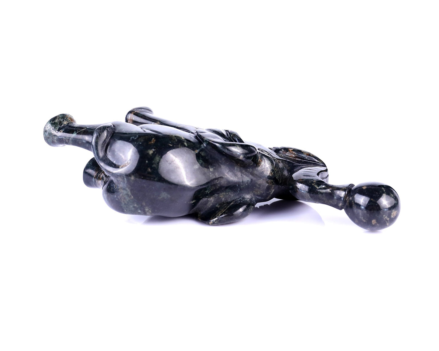 Nicedony 5.8" Jiulong Jade Hand Carved Crystal Elephant Sculpture - View 9