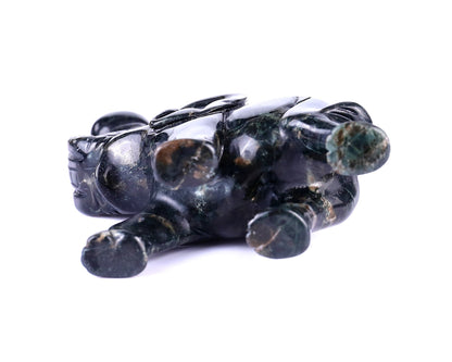 Nicedony 5.8" Jiulong Jade Hand Carved Crystal Elephant Sculpture - View 8