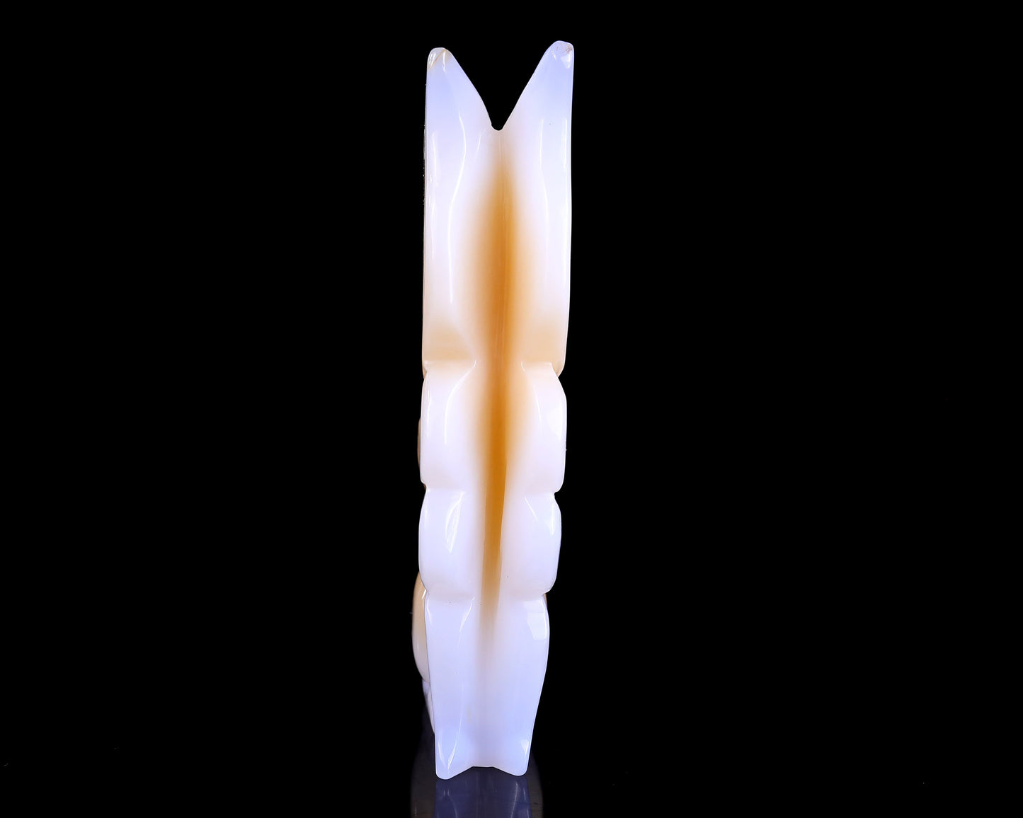 Nicedony 5.9" Blue Chalcedony Hand Carved Flower Faerie Sculpture - View 5