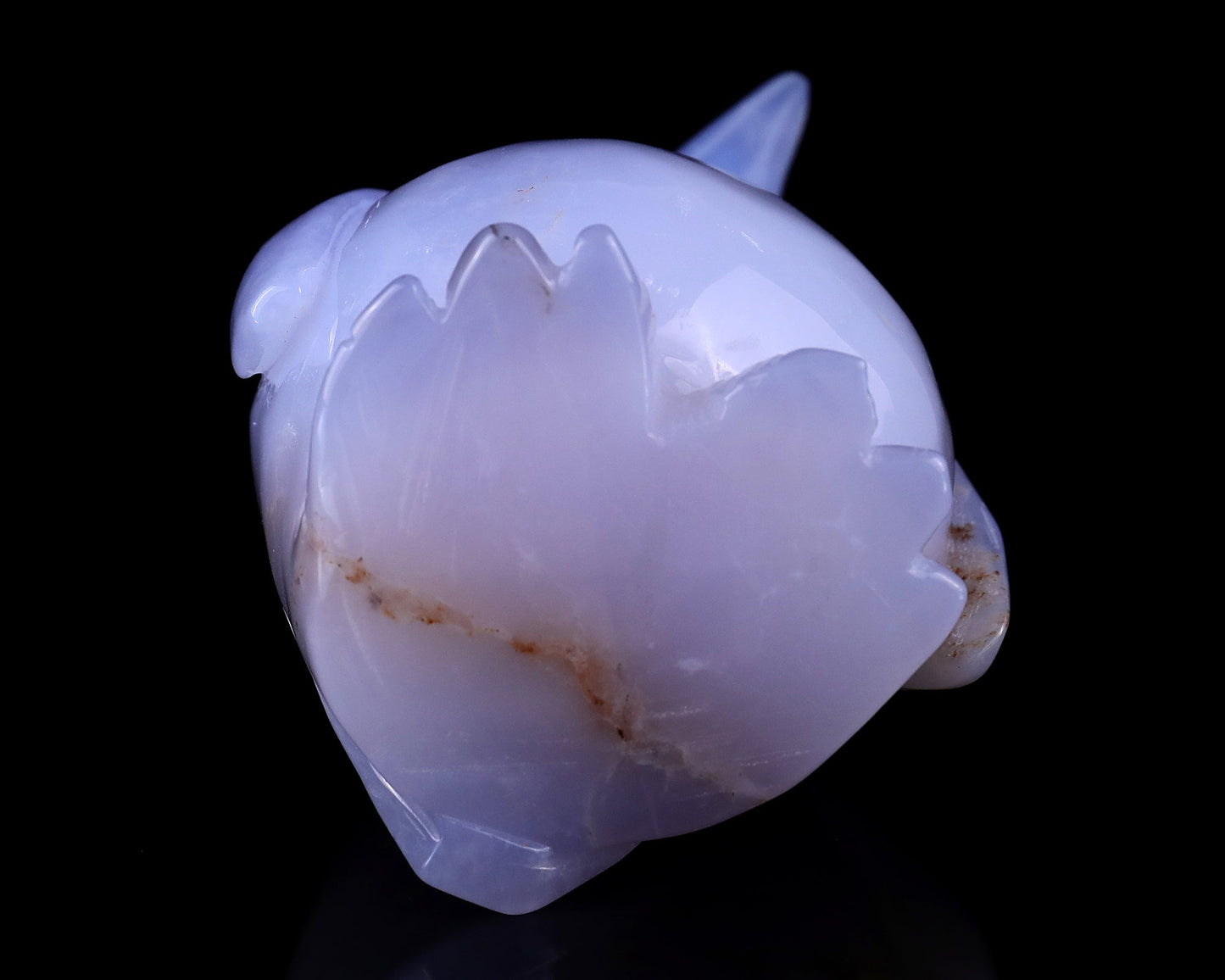 Nicedony 5.9" Blue Chalcedony Hand Carved Crystal Penguin Sculpture - View 6