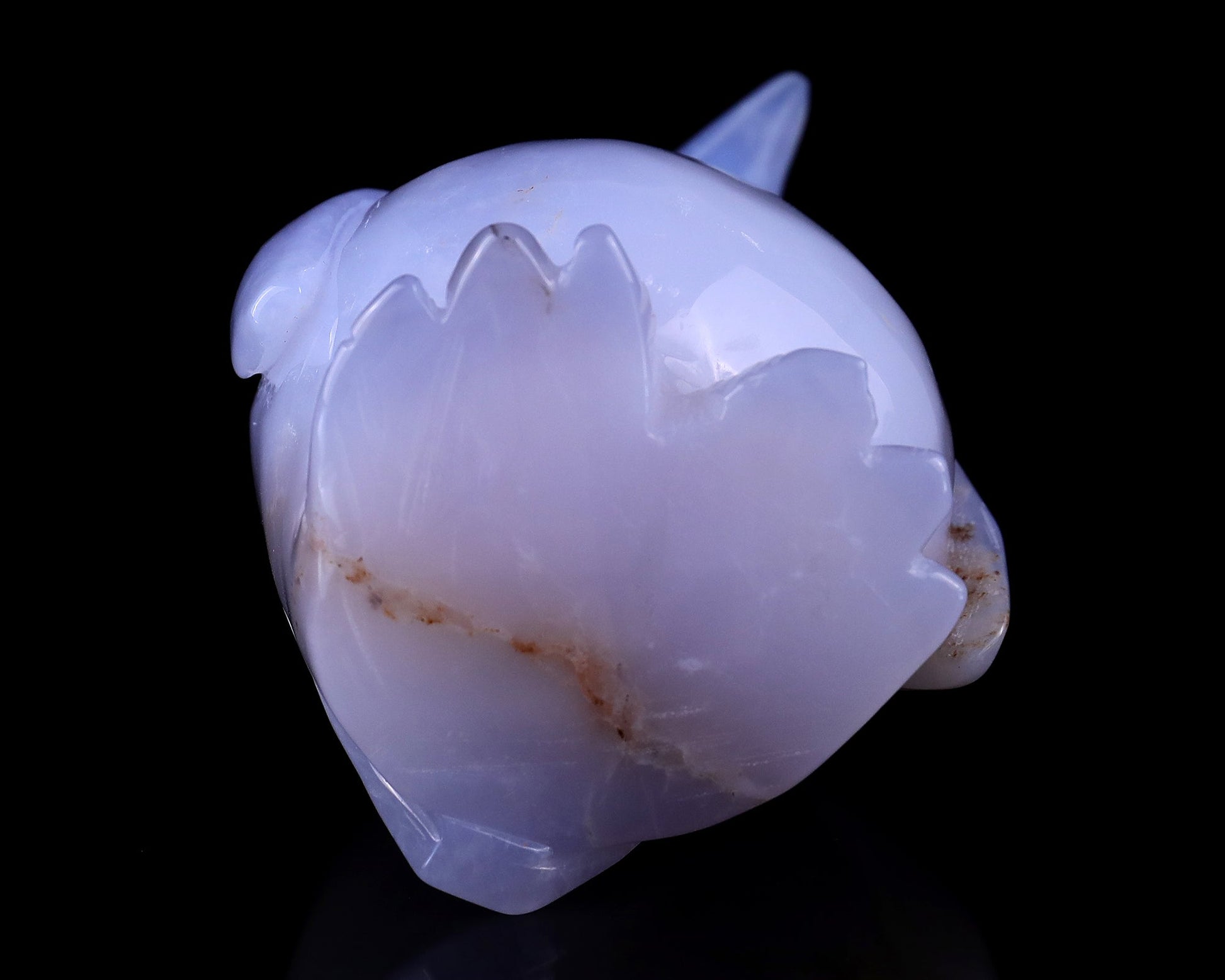 Nicedony 5.9" Blue Chalcedony Hand Carved Crystal Penguin Sculpture - View 6