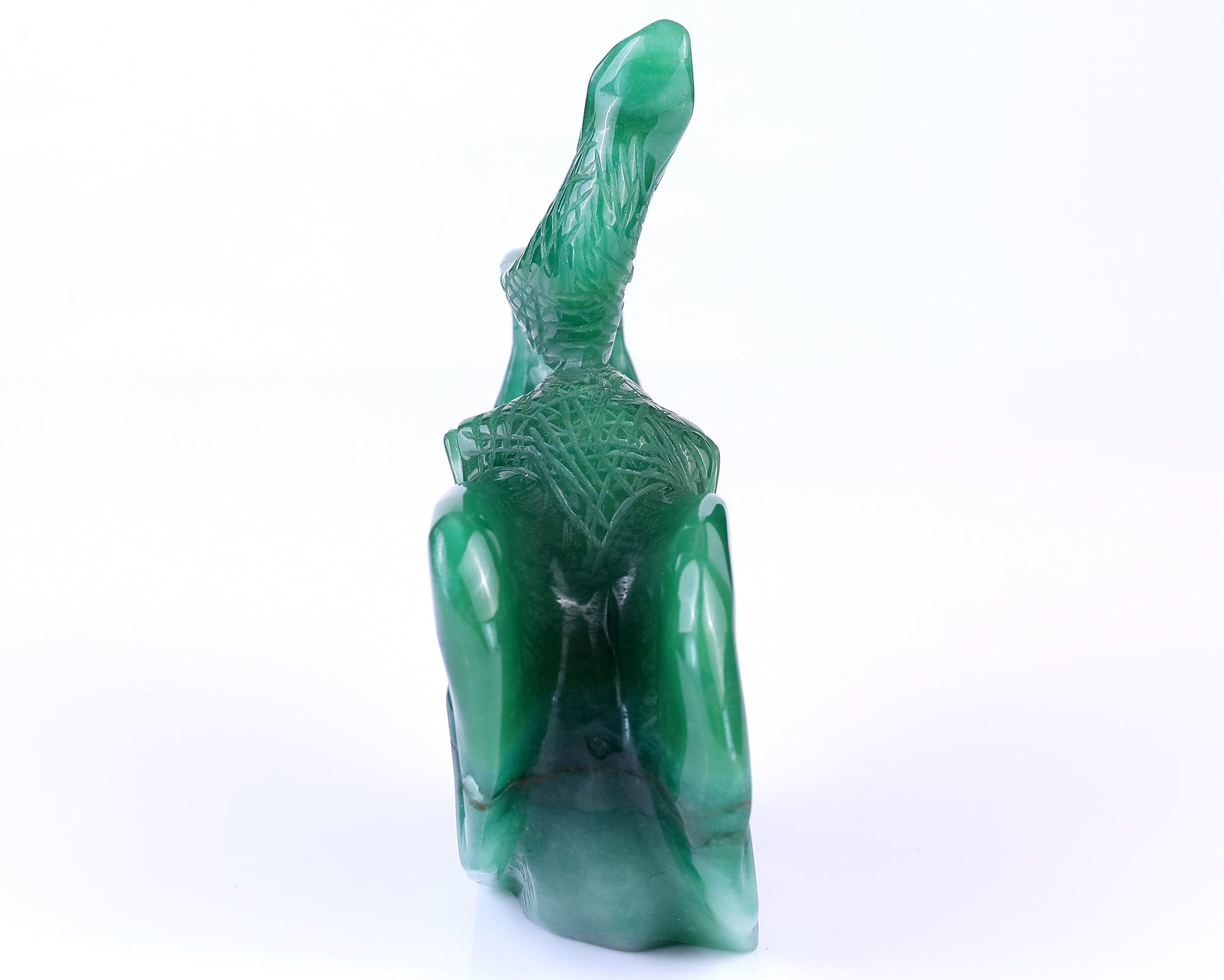 Nicedony 5.9" Green Aventurine Hand Carved Crystal Elephant Sculpture - View 5