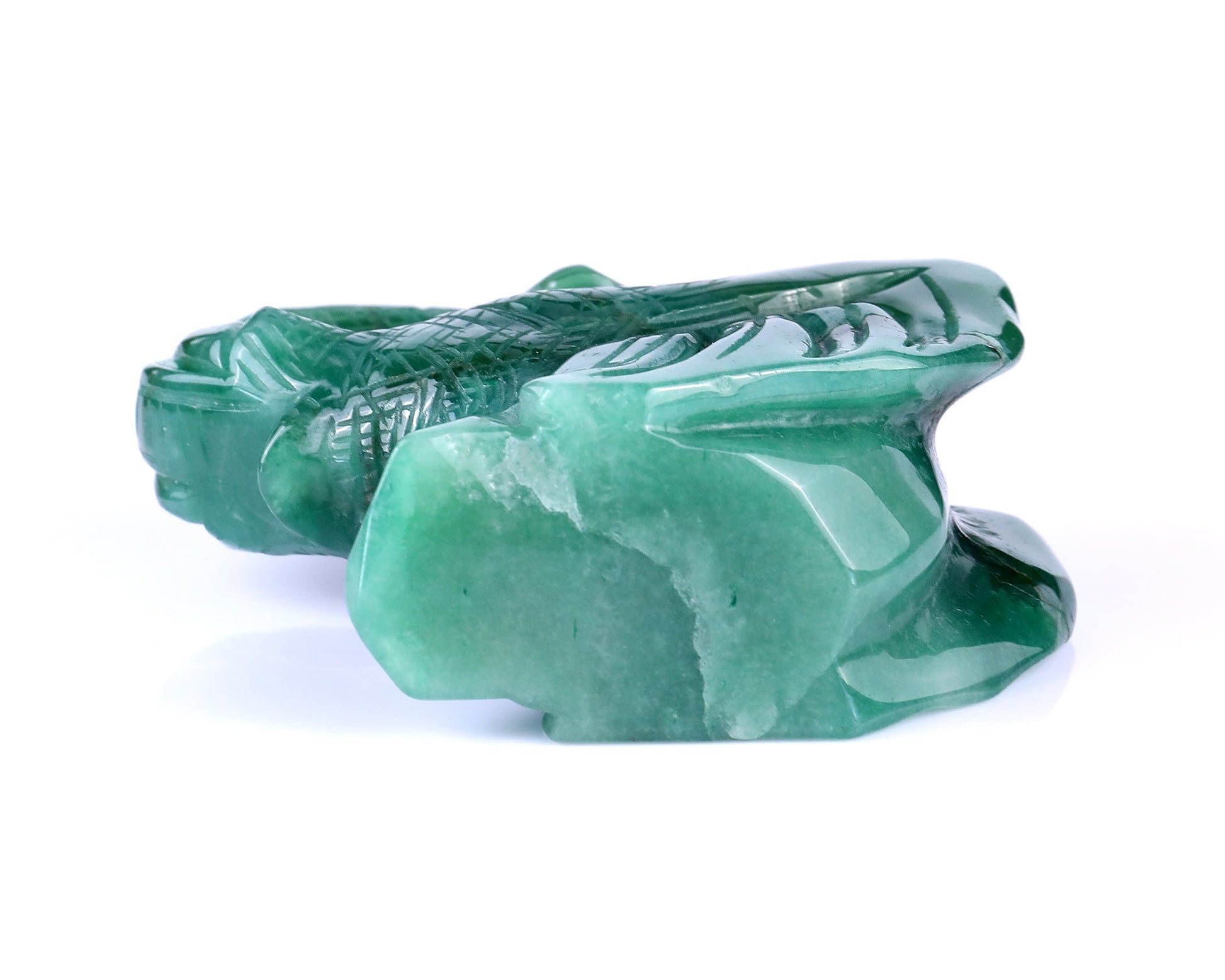 Nicedony 5.9" Green Aventurine Hand Carved Crystal Elephant Sculpture - View 6