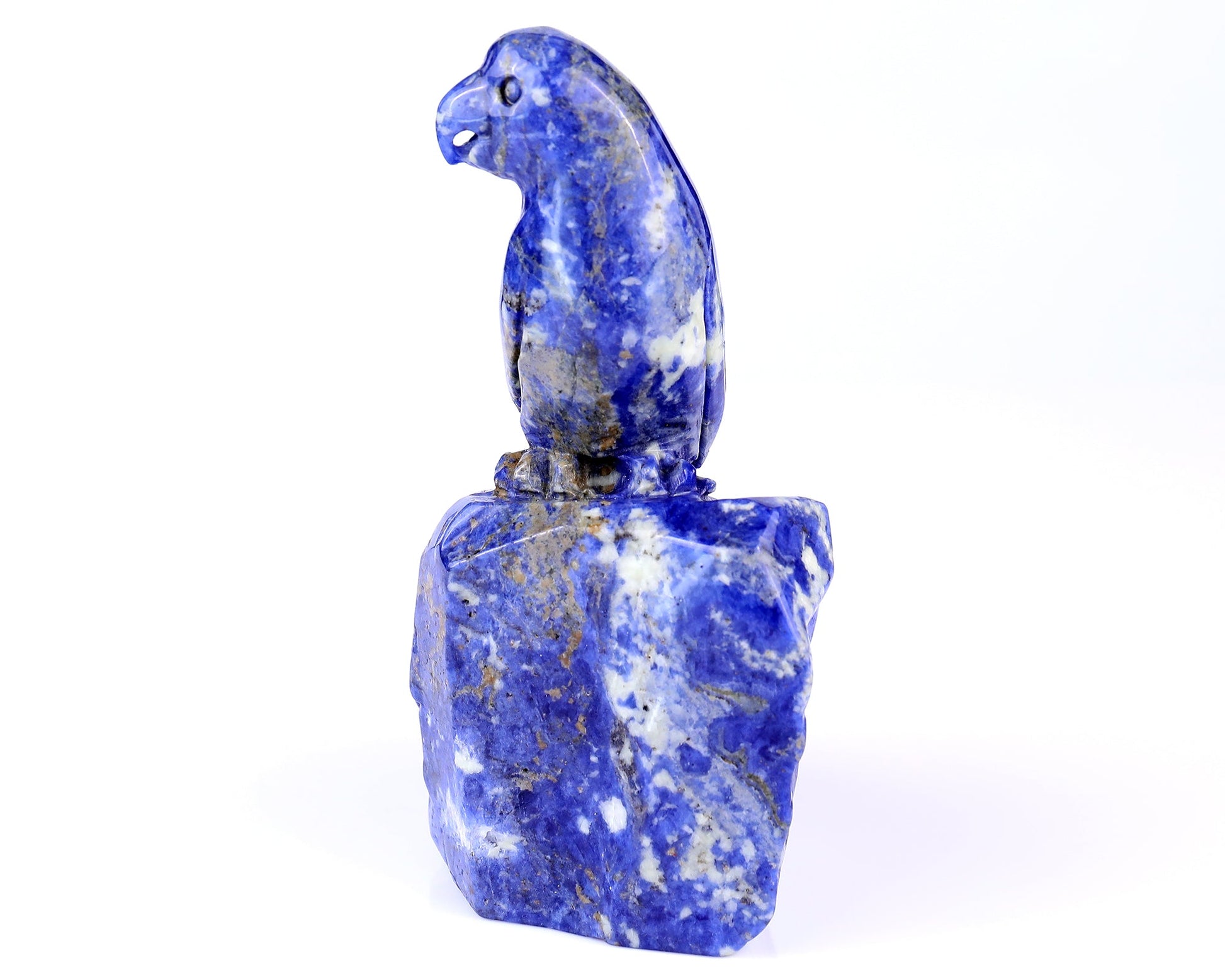 Nicedony 5.9" Sodalite Hand Carved Crystal Parrot Sculpture - View 4
