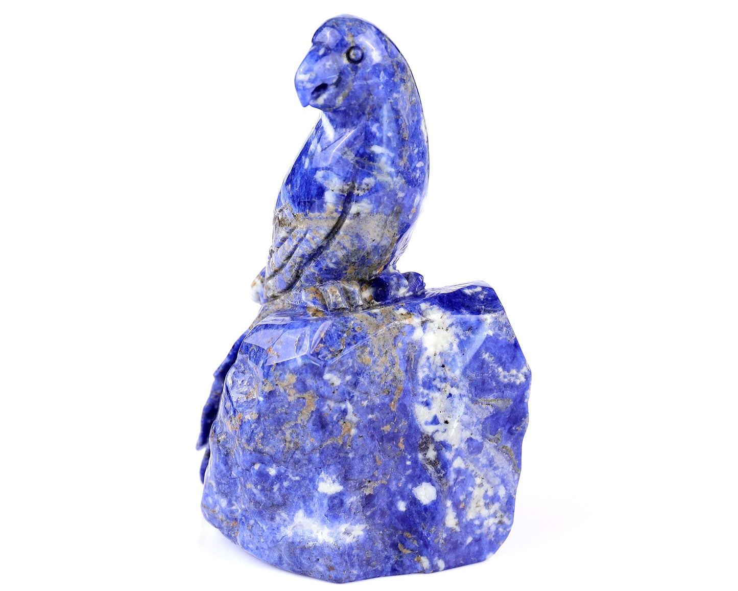 Nicedony 5.9" Sodalite Hand Carved Crystal Parrot Sculpture - View 7