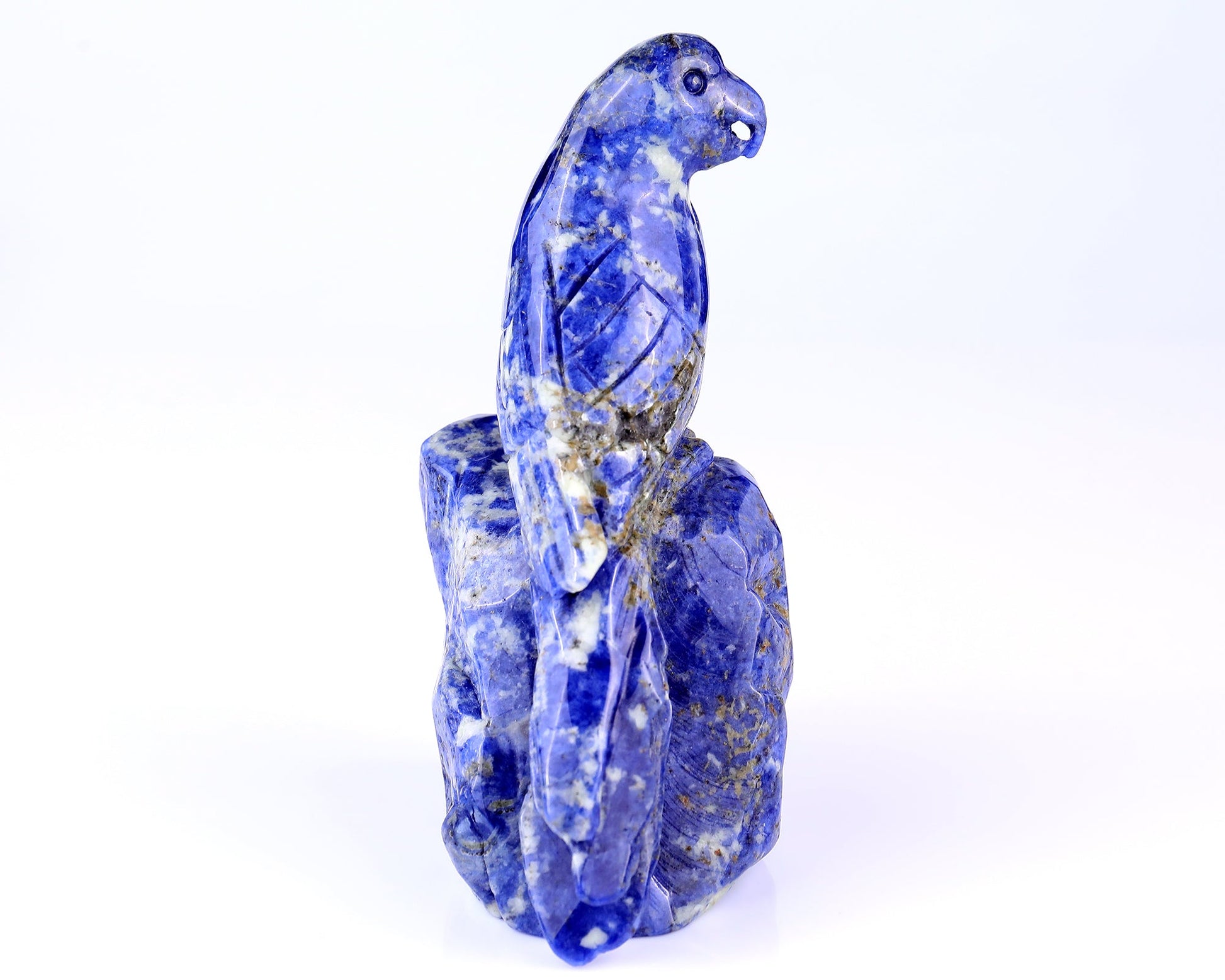 Nicedony 5.9" Sodalite Hand Carved Crystal Parrot Sculpture - View 3