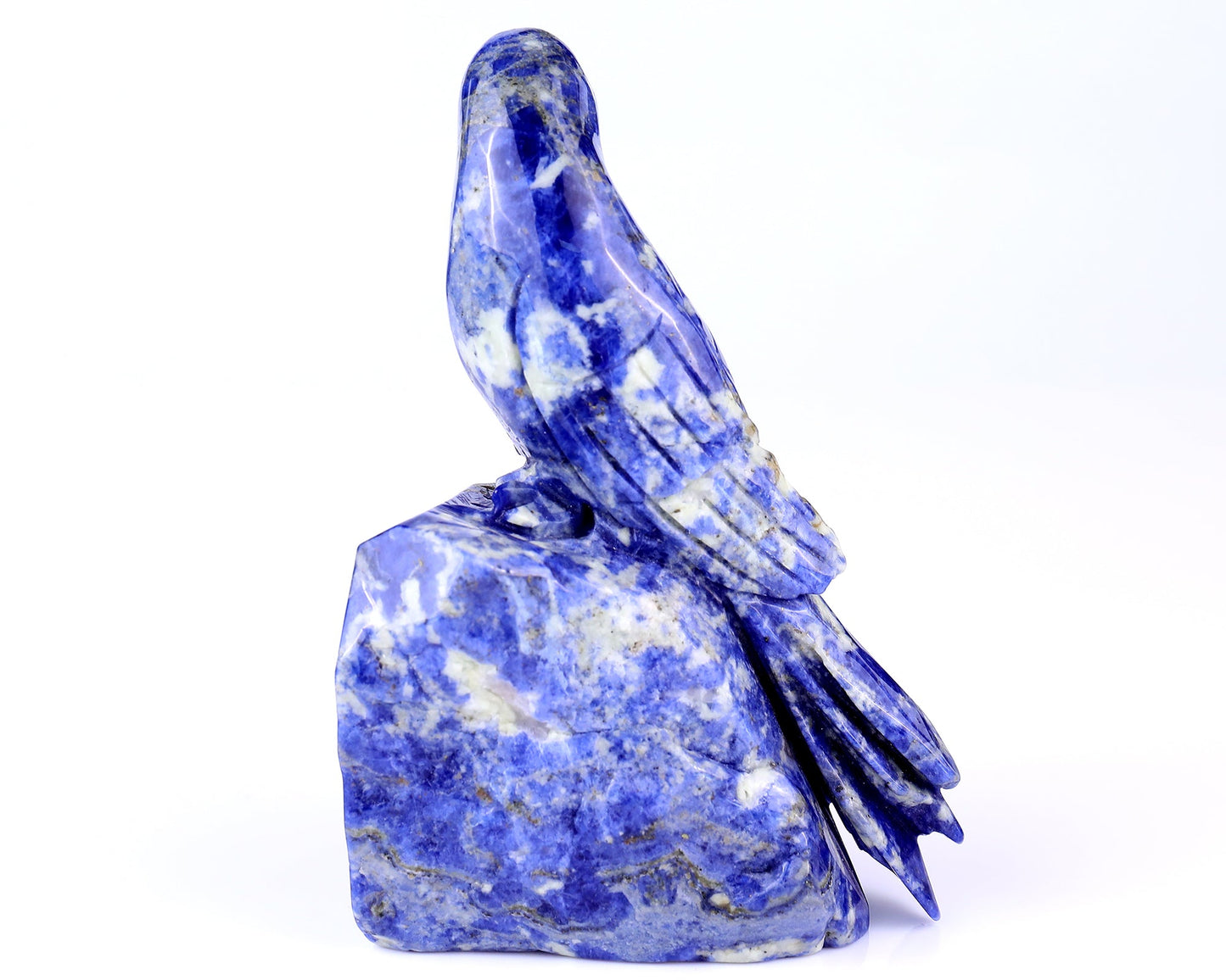 Nicedony 5.9" Sodalite Hand Carved Crystal Parrot Sculpture - View 5