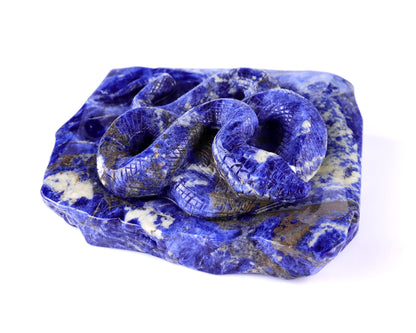 Nicedony 5.9" Sodalite Hand Carved Crystal Snake Sculpture - View 4