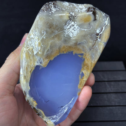 Nicedony 5'' Blue Chalcedony Hand Carved Wolves Decor Animal - View 9