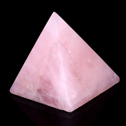 Nicedony 50mm Rose Quartz Hand Carved Crystal Pyramid - View 3