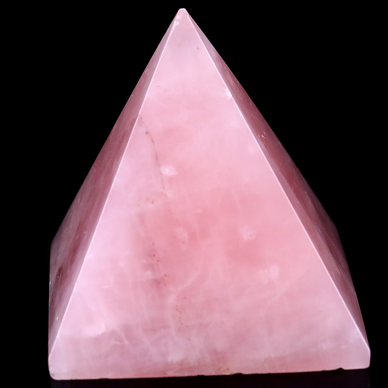 Nicedony 50mm Rose Quartz Hand Carved Crystal Pyramid - View 2