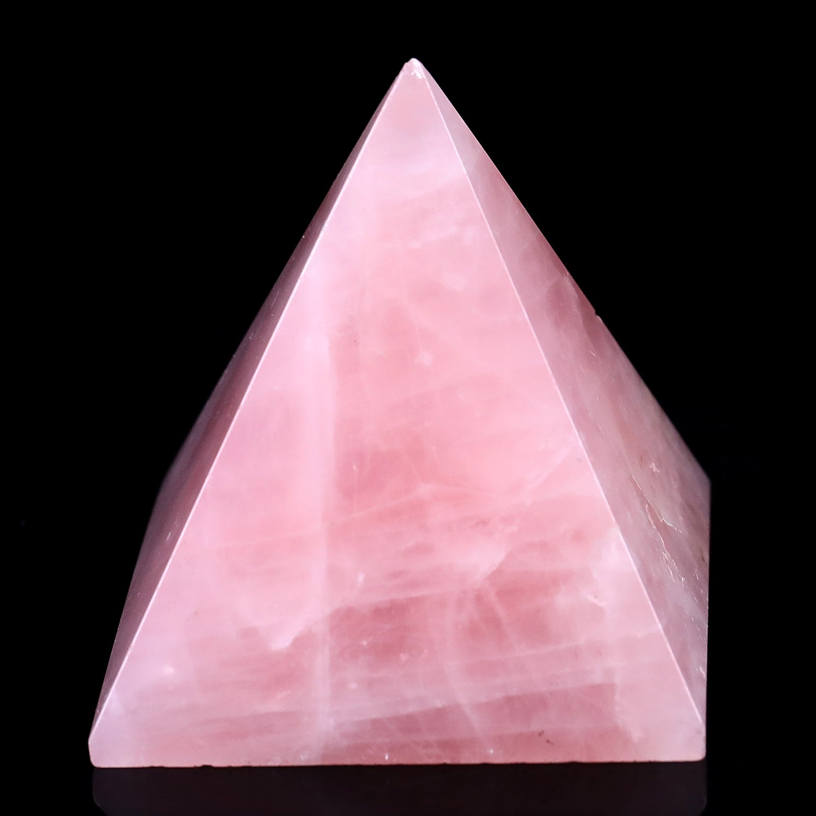 Nicedony 50mm Rose Quartz Hand Carved Crystal Pyramid - View 6