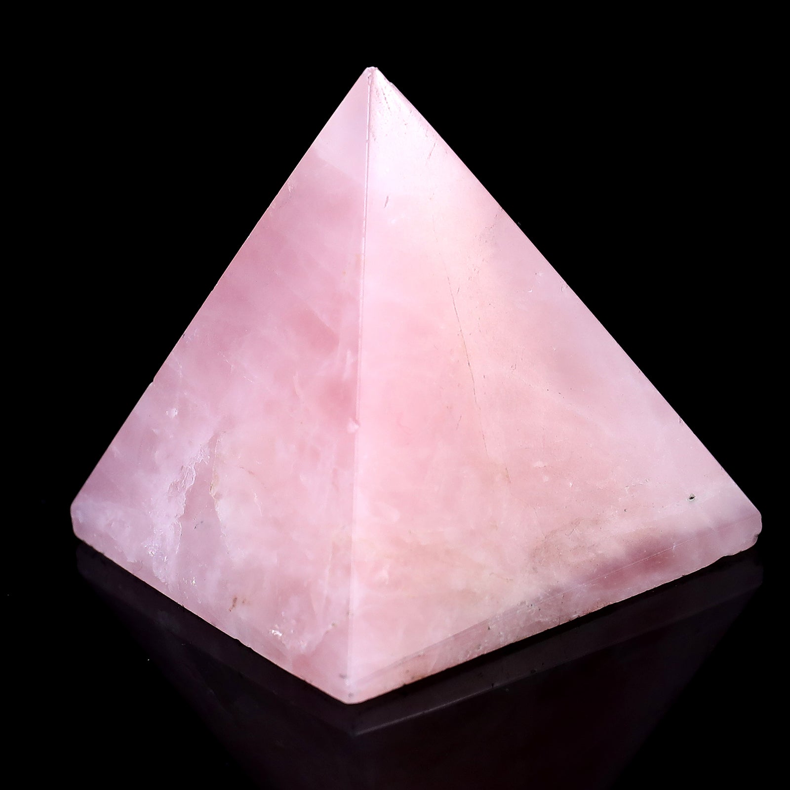 Nicedony 50mm Rose Quartz Hand Carved Crystal Pyramid - View 4