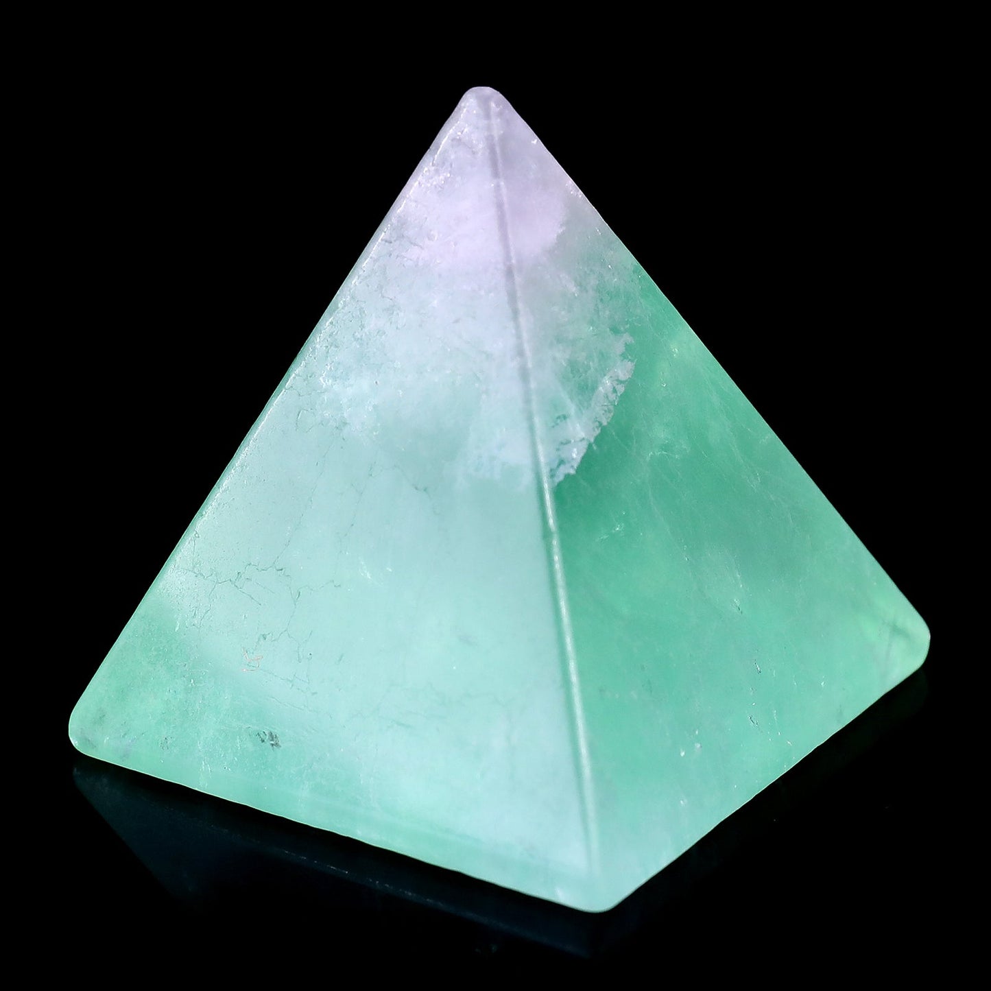 Nicedony 52mm Fluorite Hand Carved Crystal Pyramid - View 6