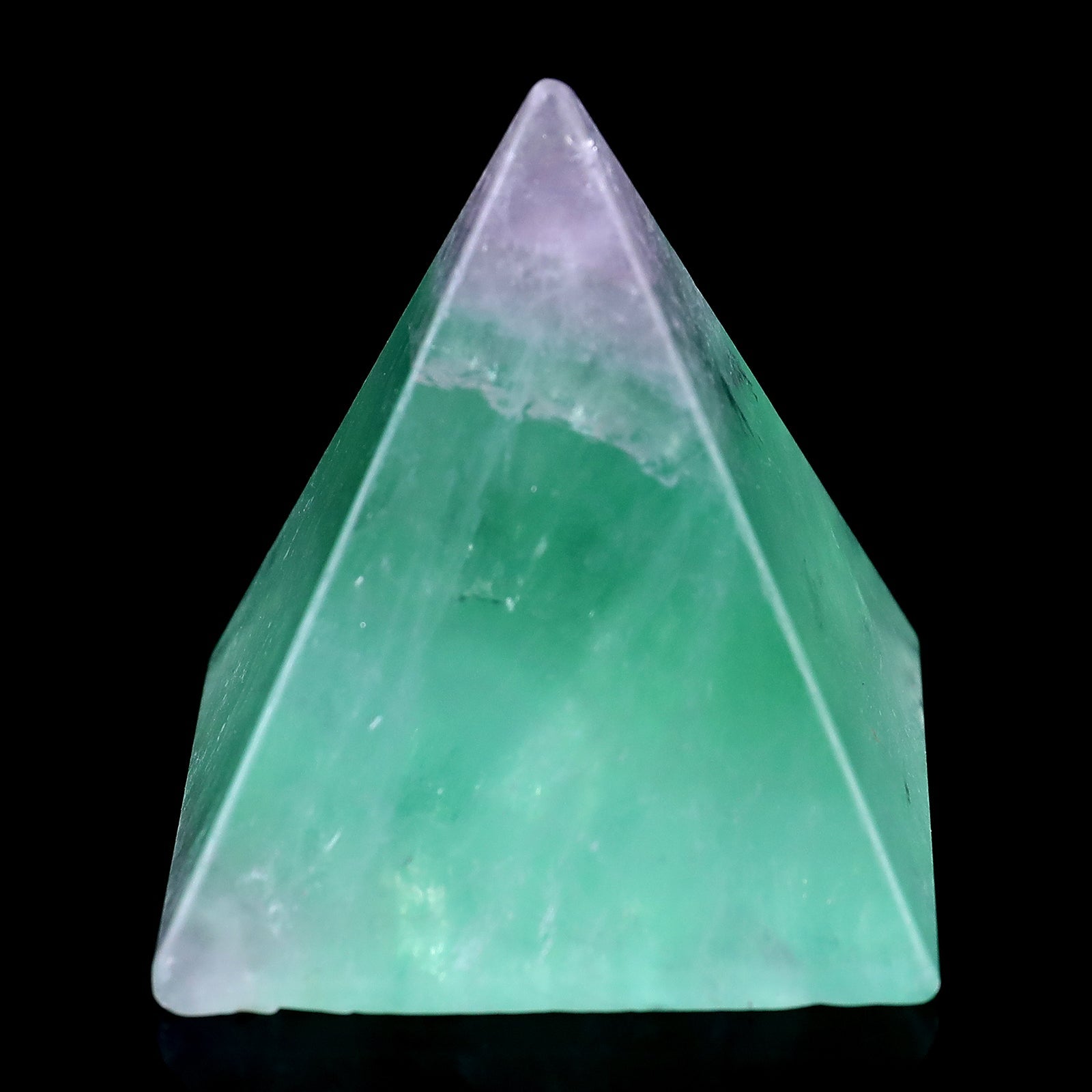 Nicedony 52mm Fluorite Hand Carved Crystal Pyramid