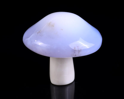 Nicedony 55mm Blue Chalcedony Hand Carved Crystal Mushroom Sculpture - View 2