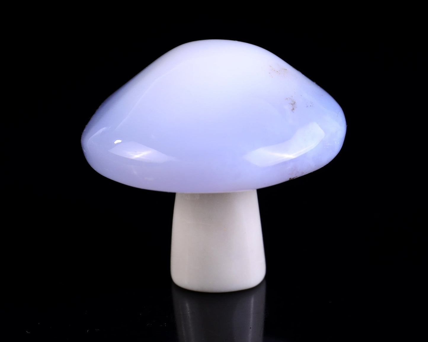 Nicedony 55mm Blue Chalcedony Hand Carved Crystal Mushroom Sculpture - View 3
