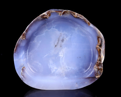 Nicedony 6.0" Blue Chalcedony Hand Carved Crystal Ashtray Fruit Tray - View 6