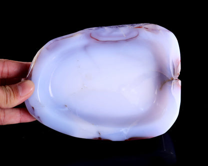 Nicedony 6.0" Blue Chalcedony Hand Carved Jewelry Tray Fruit Tray - View 5