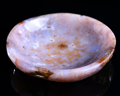 Nicedony 6.0" Blue Chalcedony Hand Carved Jewelry Tray Fruit Tray - View 14