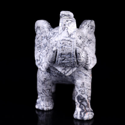Nicedony 6.0" Map Jasper Hand Carved Crystal Elephant Sculpture - View 6
