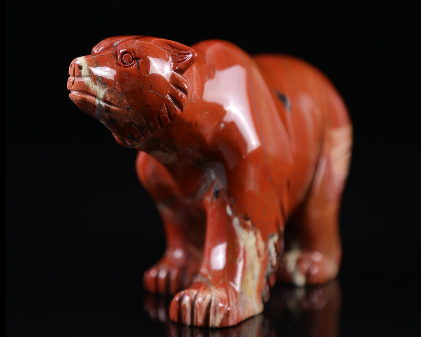 Nicedony 6.0" Red Jasper Hand Carved Crystal Polar Bear Sculpture - View 5