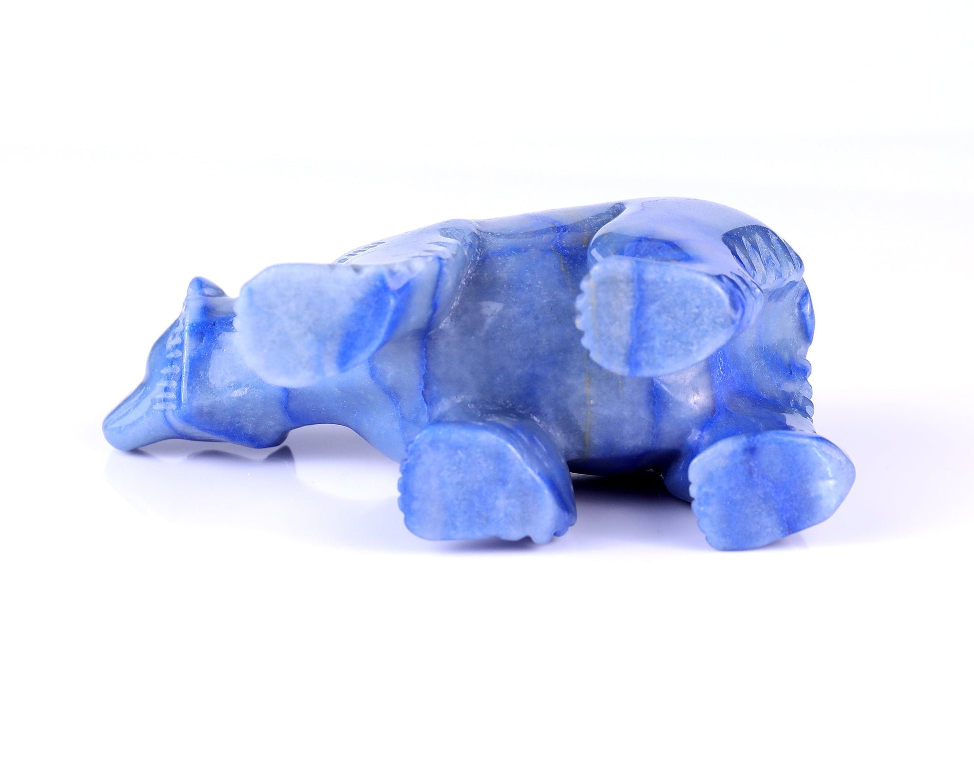 Nicedony 6.1" Blue Aventurine Hand Carved Polar Bear Sculpture - View 8