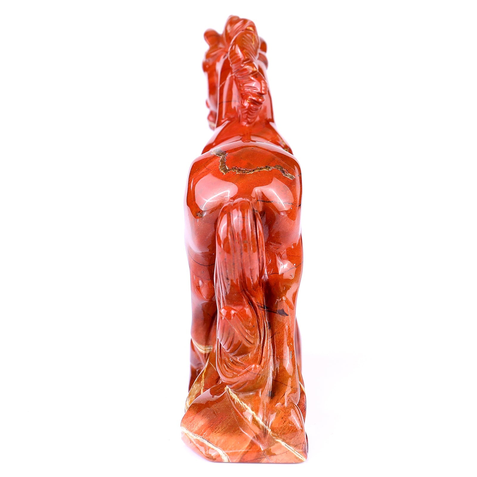 Nicedony 6.1" Red Jasper Hand Carved Crystal Horse Sculpture - View 6