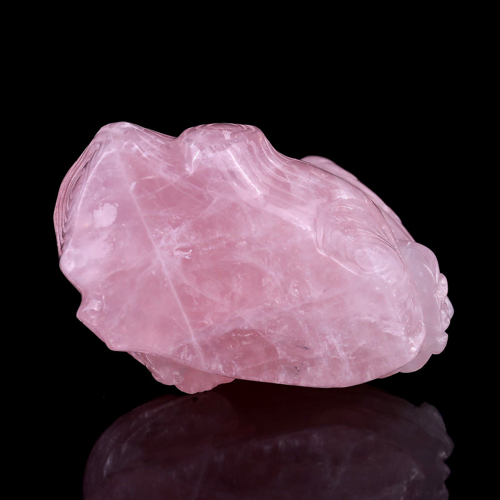 Nicedony 6.1" Rose Quartz Hand Carved Crystal Owls Sculpture - View 6