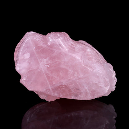Nicedony 6.1" Rose Quartz Hand Carved Crystal Owls Sculpture - View 6