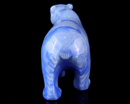 Nicedony 6.1" Sodalite Hand Carved Crystal Polar Bear Sculpture - View 5