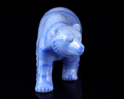Nicedony 6.1" Sodalite Hand Carved Crystal Polar Bear Sculpture - View 2