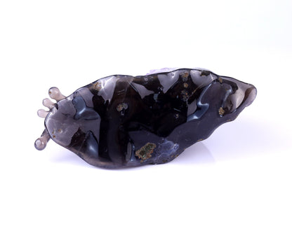 Nicedony 6.3" Amethyst Druse Agate Hand Carved Snail Sculpture - View 7