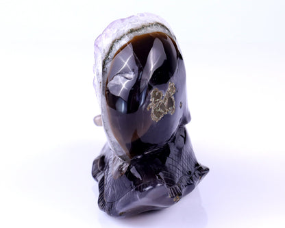 Nicedony 6.3" Amethyst Druse Agate Hand Carved Snail Sculpture - View 6