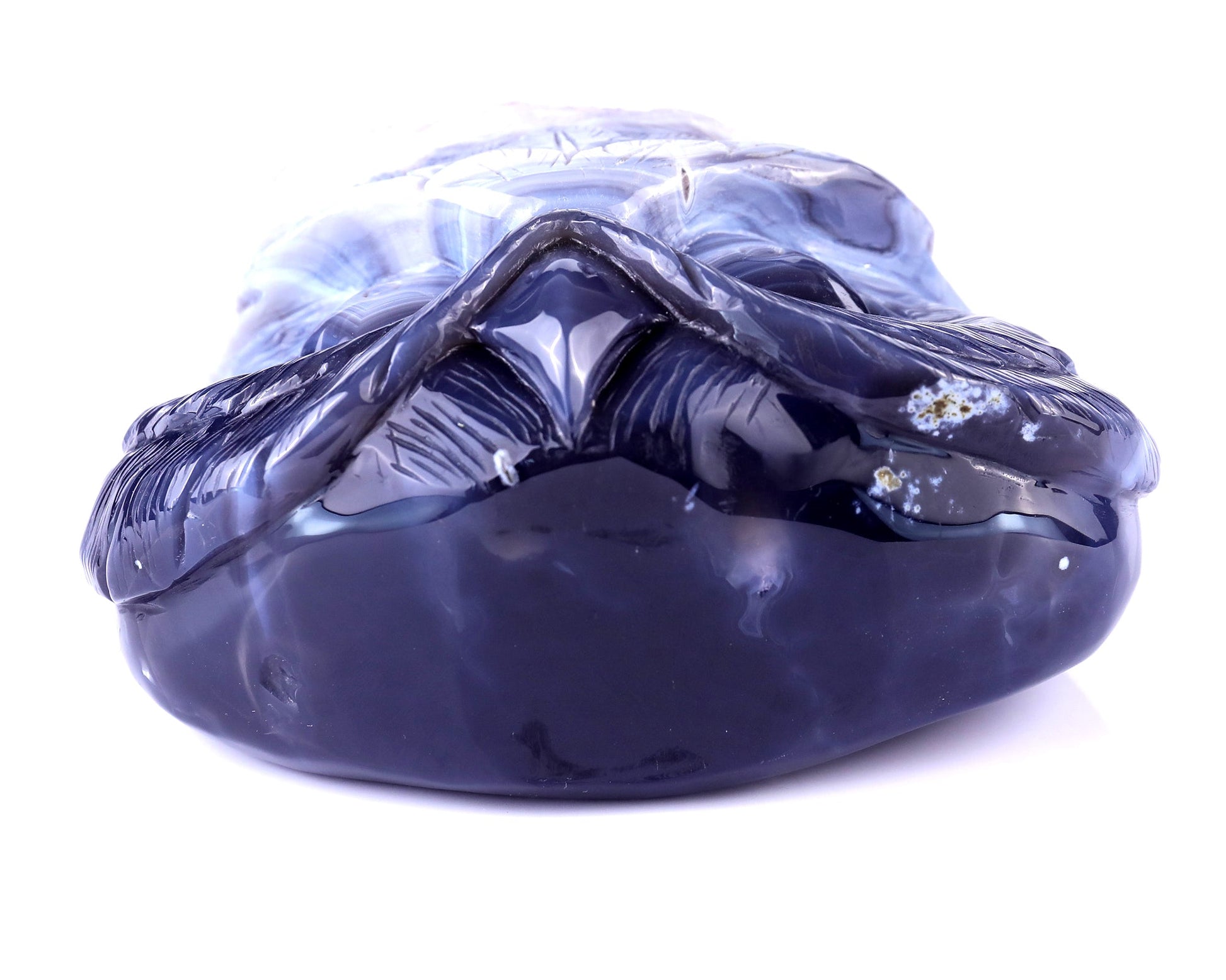 Nicedony 6.3" Amethyst Geode Agate Hand Carved Crystal Owl Sculpture - View 9