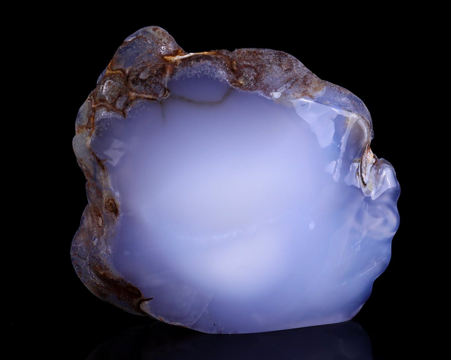 Nicedony 6.3" Blue Chalcedony Hand Carved Crystal Dragon Sculpture - View 4