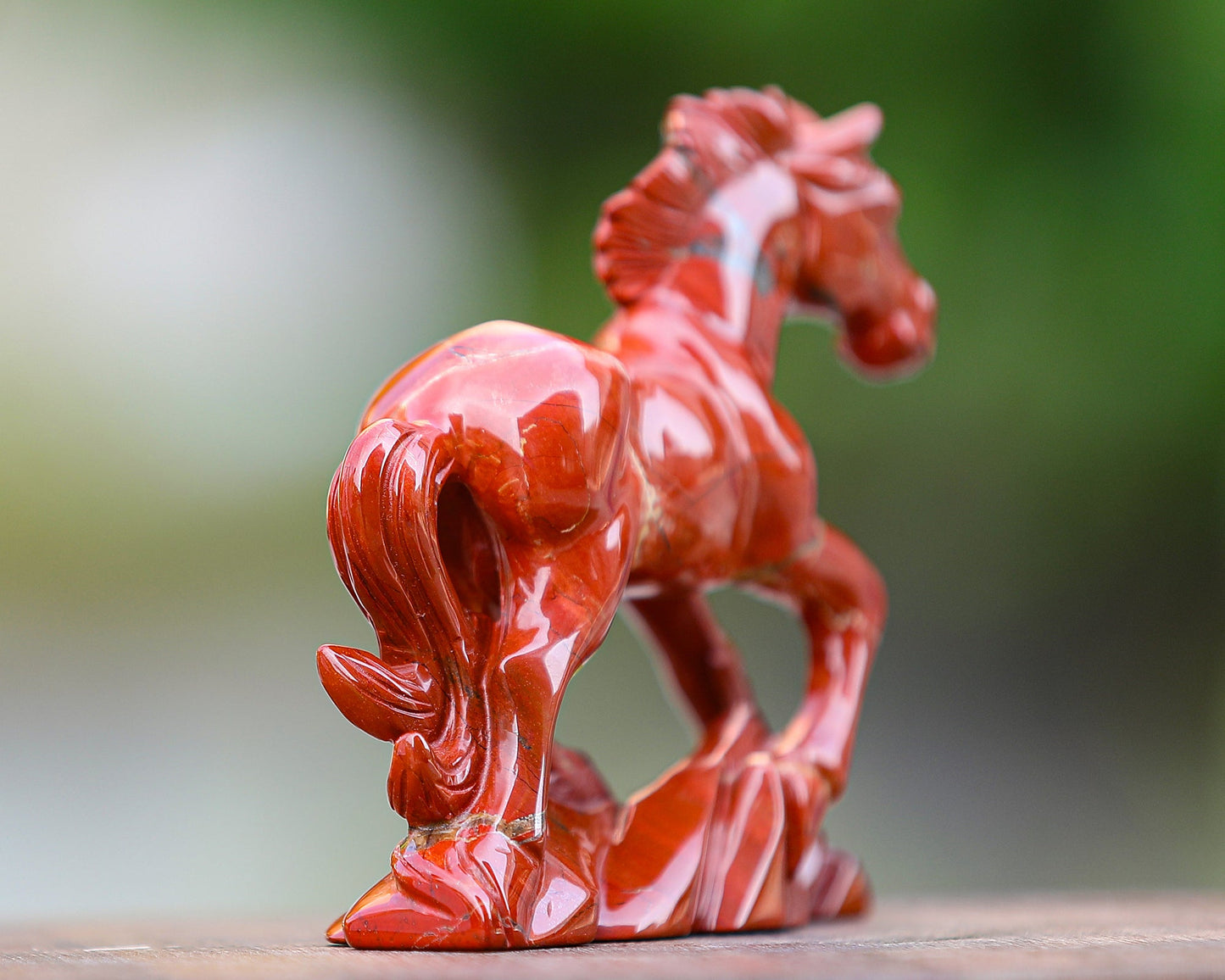 Nicedony 6.3" Red Jasper Hand Carved Crystal Horse Sculpture - View 8