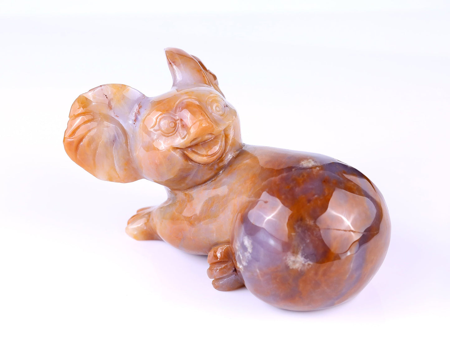 Nicedony 6.4" Chalcedony Hand Carved Crystal Koala Sculpture - View 2