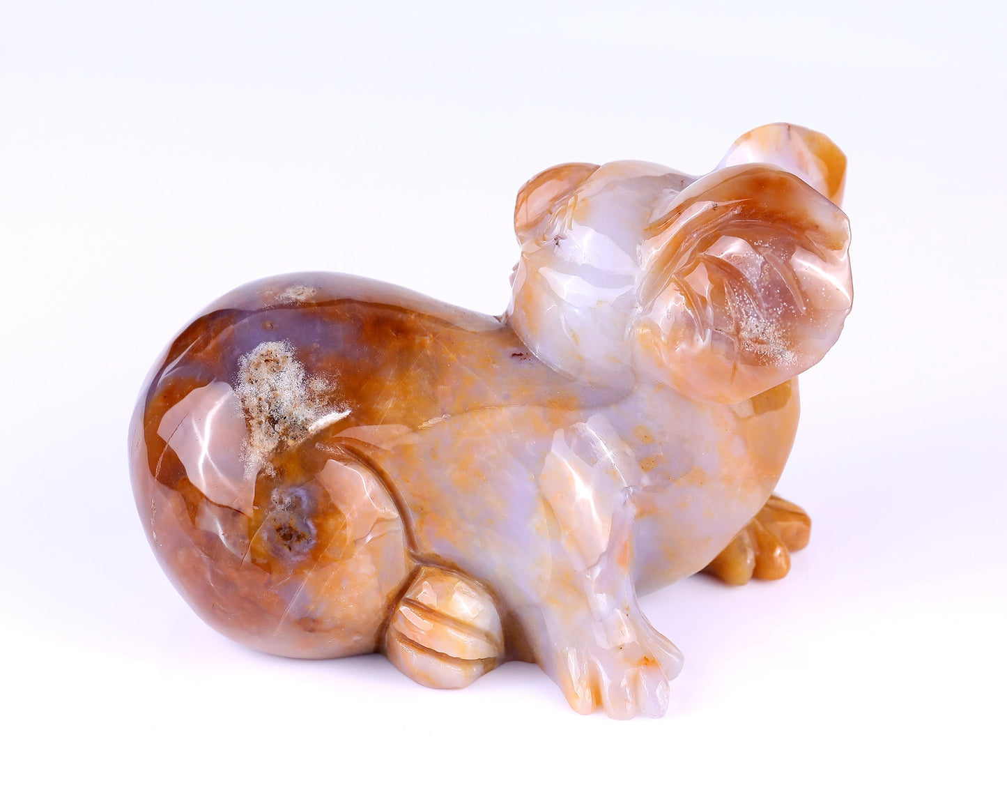 Nicedony 6.4" Chalcedony Hand Carved Crystal Koala Sculpture - View 5