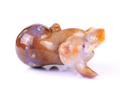 Nicedony 6.4" Chalcedony Hand Carved Crystal Koala Sculpture - View 9