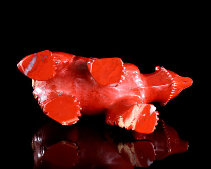 Nicedony 6.4" Red Jasper Hand Carved Crystal Polar Bear Sculpture - View 10