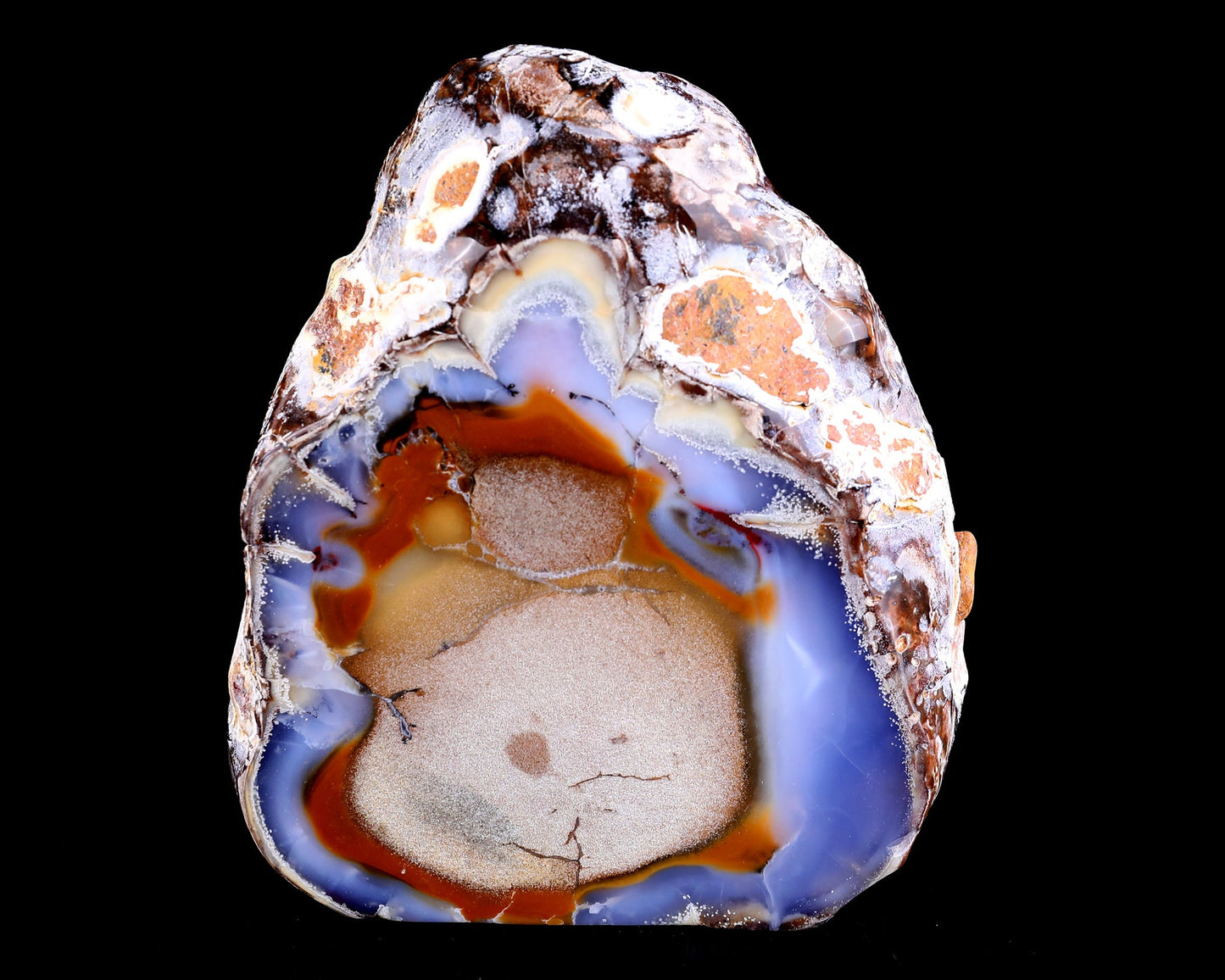 Nicedony 6.5" Blue Chalcedony Hand Carved Crystal Bear Sculpture - View 4