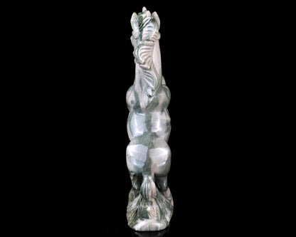 Nicedony 6.5" Jiulong Jade Hand Carved Crystal Unicorn Sculpture - View 7